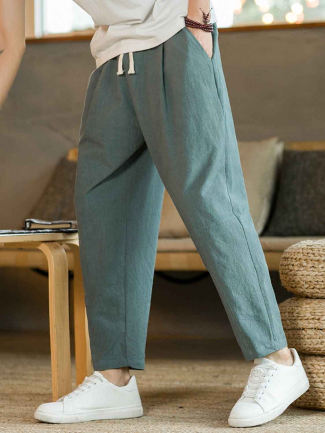 Plus Size Drawstring Pants with Pockets - Damned Threads